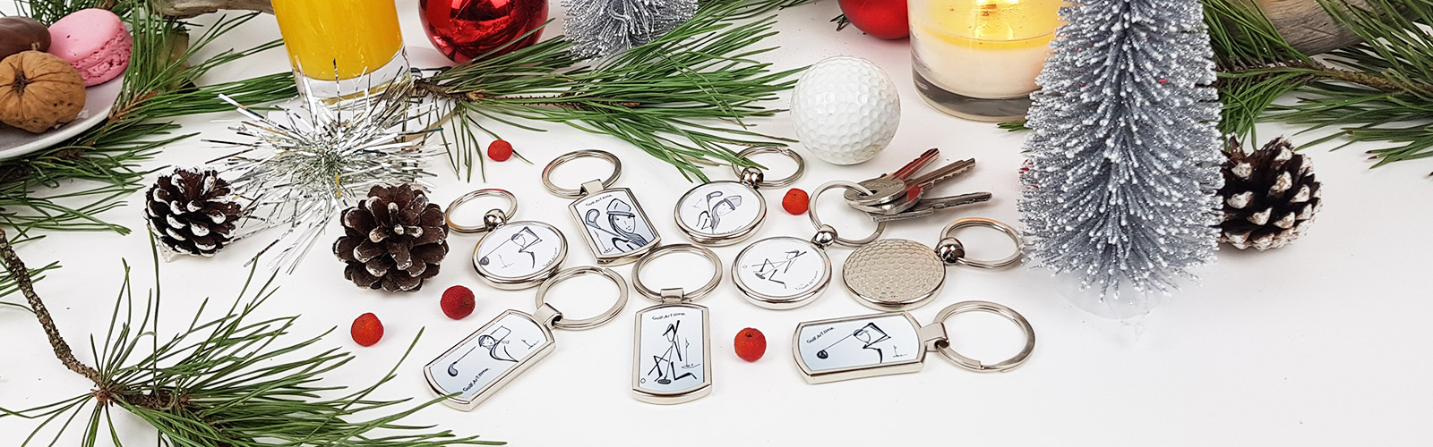 marque generique - Porte-clés Golf Souvenirs Cadeaux Porte-clés pour hommes  Femmes Amoureux du golf Rose - Jeux de balles - Rue du Commerce