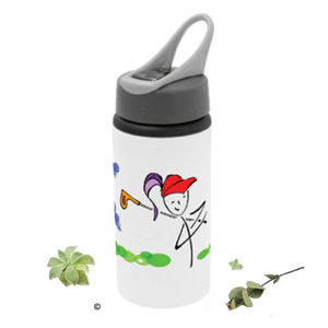 La gourde mousqueton - Junior – Happy Green - GolF.GirL.power. 350ml -  GolF.ArT.time.