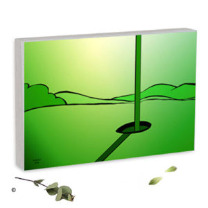 Mini tableau golf art time cadeau decoration green