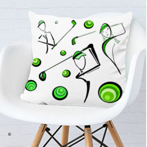 coussin golf art time scoring happy green decoration