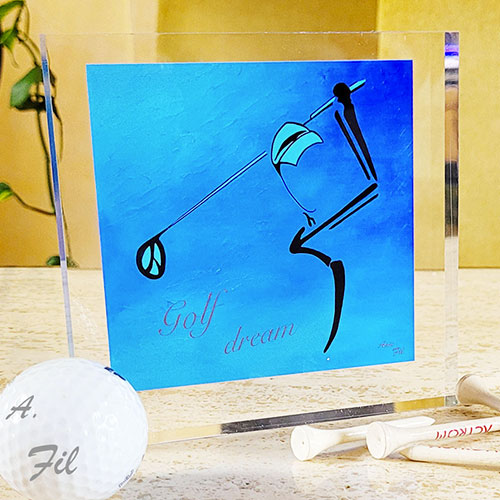 Golf.Art.Time - Small Paintings Plexi
